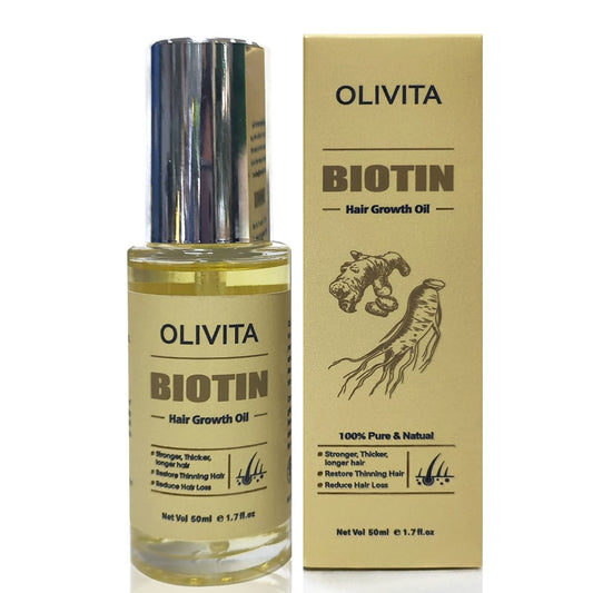 Biotin Hair Growth Oil for Women and Men, Hair Growth Serum for Thicker Longer Fuller Healthier Hair, Prevent Hair Loss & Thinning, dry damaged, All Natural Vitamin Rich Treatment, All Hair Types