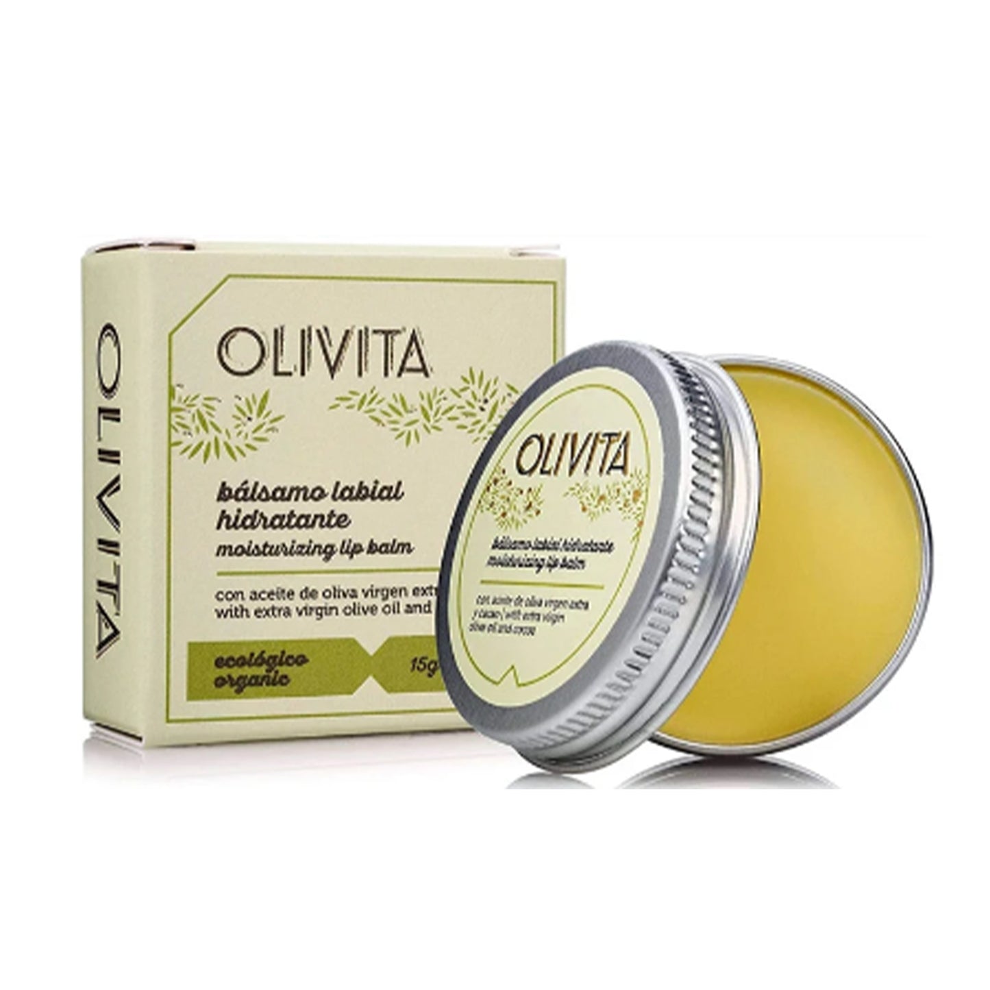 Organic moisturizing base lip balm with olive oil